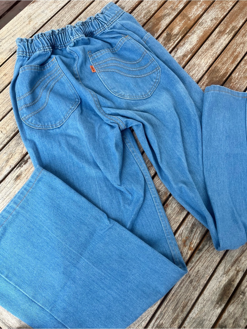Vintage orange-tag Levi’s with ‘70s back-pocket detail